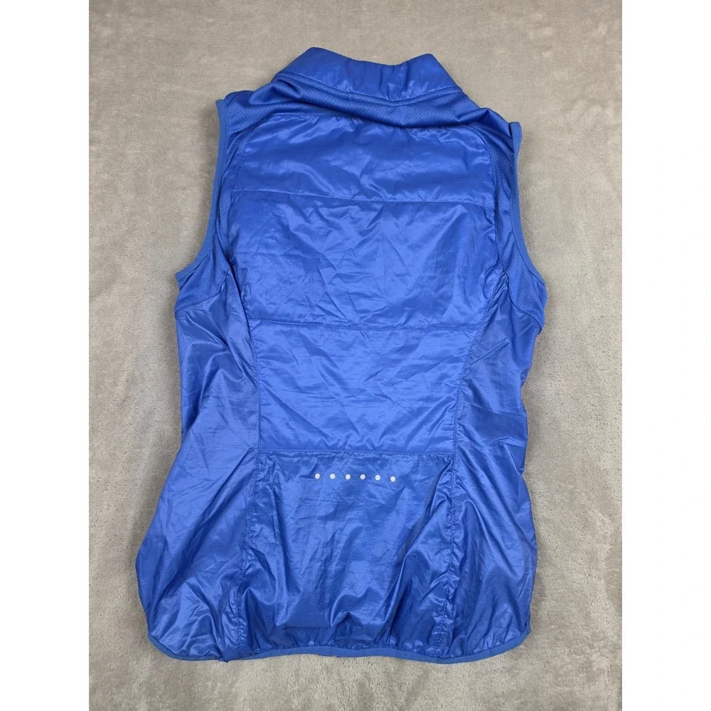 Nike Aeroloft Poly Fill Running Vest Womens XS Blue Full Zip Lightweight